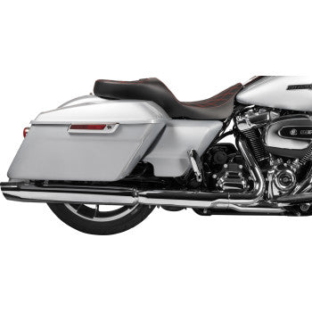 DRAG SPECIALTIES SEATS Extended Reach Freedom Seat - Vinyl - Double Diamond - Red Stitch - Touring '09-'24