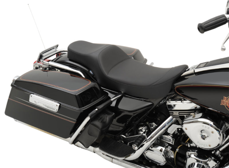 DRAG SPECIALTIES Extended Reach Predator Seat - Mild Stitched - Touring '97-'07