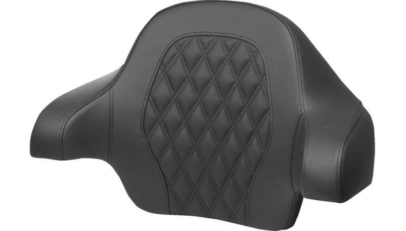 SADDLEMEN Tour-Pack Backrest Pad - Lattice Stitch - Blue Stitch - '14-'24 TOURING
