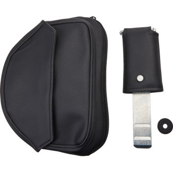 SADDLEMEN Seat - Explorer™ - With Backrest - Stitched - Black - Softail '06-'17