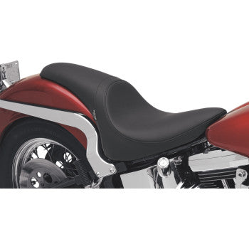 DRAG SPECIALTIES Predator Smooth Solar-Reflective Leather Seat - Black - Softail '84-'99