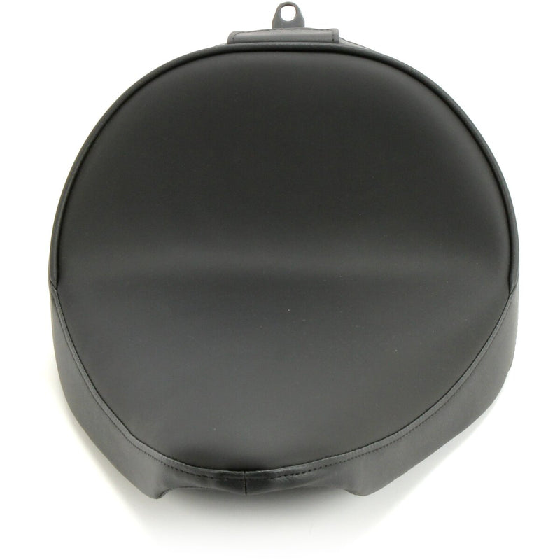 DRAG SPECIALTIES Smooth Solo Solar-Reflective Leather Backrest Compatible Seat - Black - Softail '11-'17