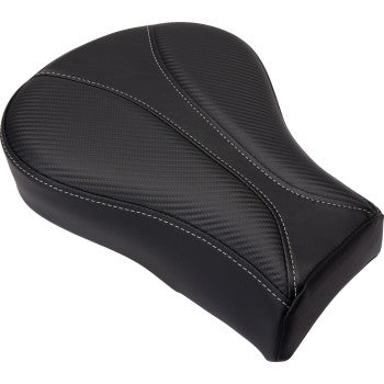 SADDLEMEN Dominator Pillion Pad - Standard Reach - Black w/ Silver Stitching - Softail '06-'17