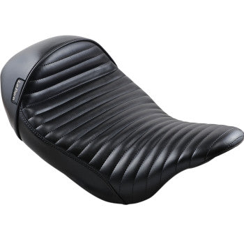 LE PERA Stubs Cafe Seat - Pleated - Black - Touring '08-'22