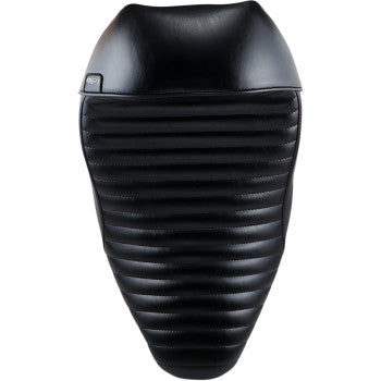 LE PERA Stubs Cafe Seat - Pleated - Black - Touring '08-'22