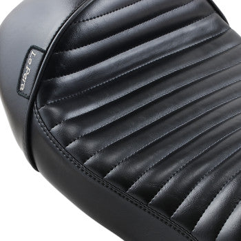 LE PERA Stubs Cafe Seat - Pleated - Black - Touring '08-'22
