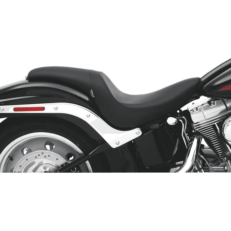 DRAG SPECIALTIES Predator Low Profile Smooth Vinyl Seat - Black - Softail '06-'17