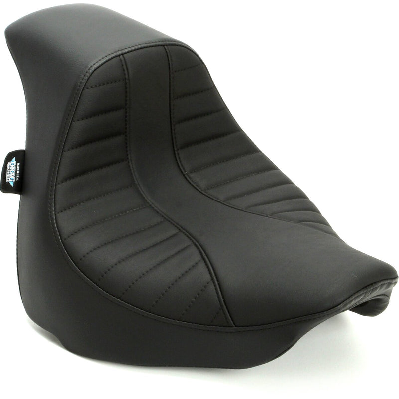 DRAG SPECIALTIES EZ-On Scorpion Stitch Vinyl Solo Seat - Black - Softail '18-'22