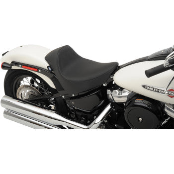 DRAG SPECIALTIES EZ-On Smooth Vinyl Solo Seat - Black - Softail '18-'22