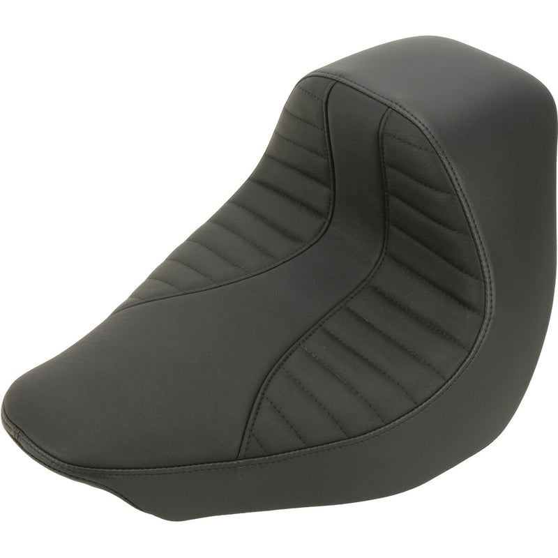 DRAG SPECIALTIES EZ-On Scorpion Stitch Vinyl Solo Seat - Black - Softail '18-'22