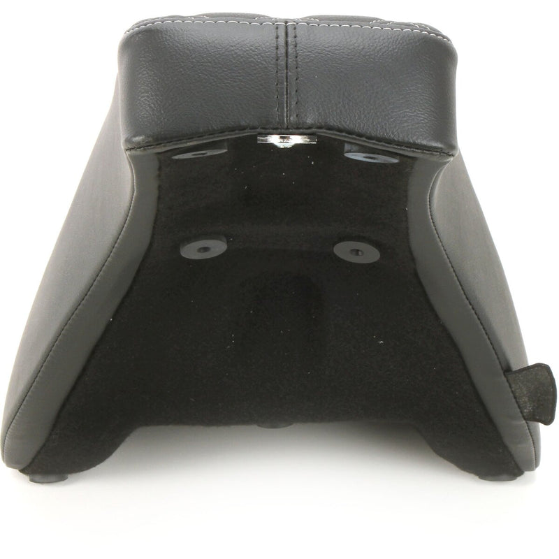 DRAG SPECIALTIES Predator III Double Diamond Silver Stitch Vinyl Seat - Black - Softail '18-'22