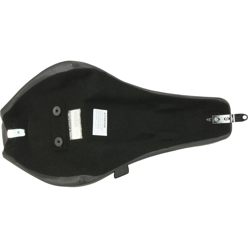 DRAG SPECIALTIES Predator III Double Diamond Silver Stitch Vinyl Seat - Black - Softail '00-'17