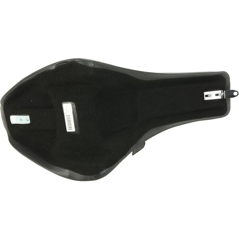 DRAG SPECIALTIES Predator III Double Diamond Red Stitch Vinyl Seat - Black - Softail '84-'99