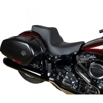 DRAG SPECIALTIES Predator III Smooth Vinyl Seat - Black - Softail '18-'23
