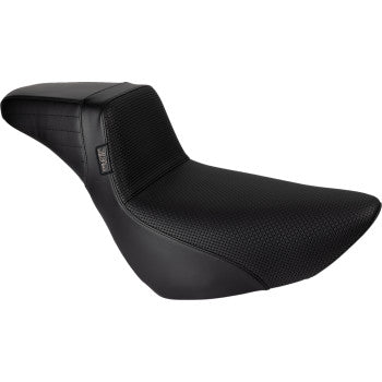LE PERA Kickflip Daddy Long Legs Low Rider Seat - Basket Weave - Black - Softail '18-'24