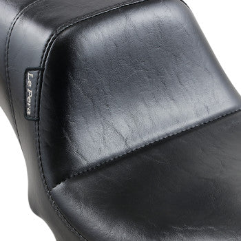 LE PERA Daytona 2-Up Seat - Without Backrest - Smooth - Black - Dyna '06-'17