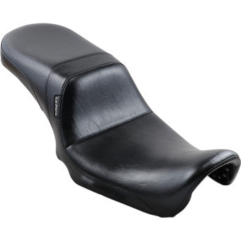 LE PERA Daytona 2-Up Seat - Without Backrest - Smooth - Black - Dyna '06-'17
