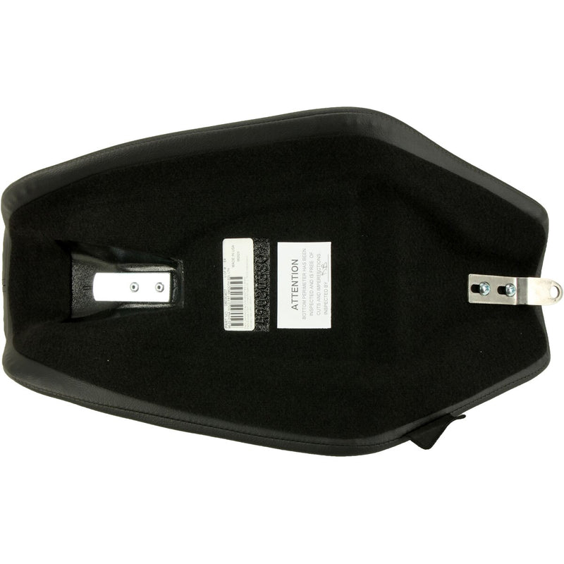 DRAG SPECIALTIES Low-Profile Smooth Solo Solar-reflective Leather Seat - Black - Dyna '96-'03