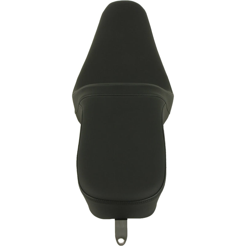 DRAG SPECIALTIES Predator 2-Up Smooth Solar-reflective Leather Seat - Black - Dyna '96-'03