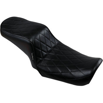 LE PERA Cherokee Seat - Diamond Pleated - Black - Dyna '06-'17