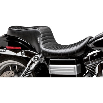 LE PERA Cherokee Seat - Pleated - Black - Dyna '06-'17