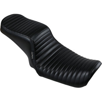 LE PERA Cherokee Seat - Pleated - Black - Dyna '06-'17