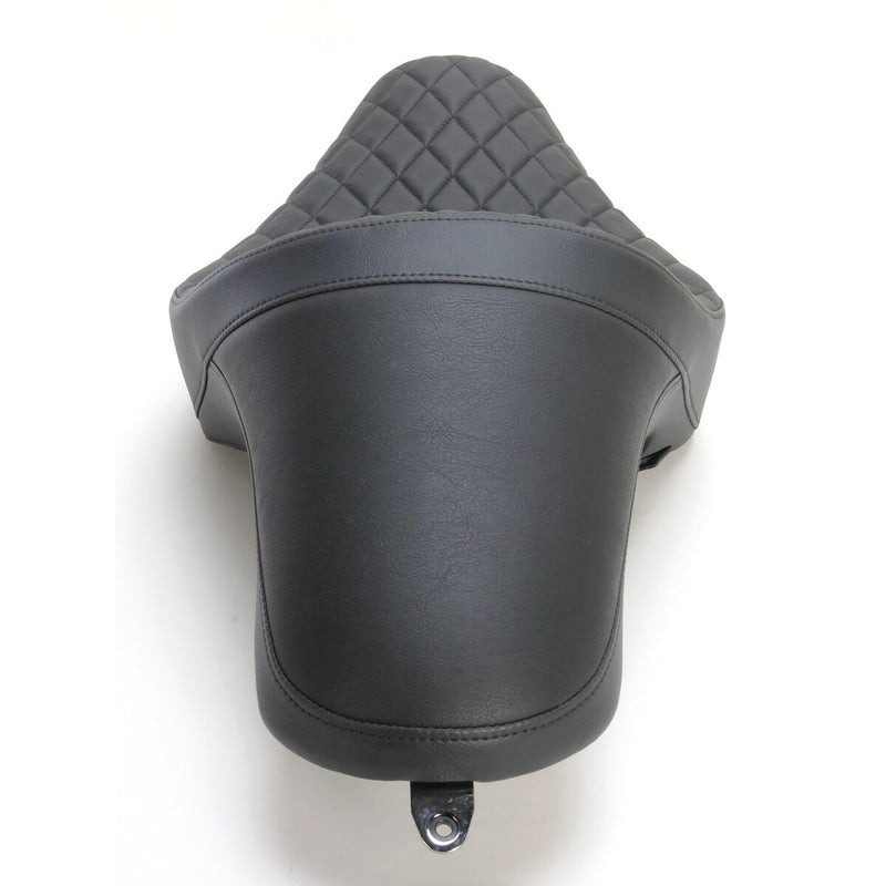DRAG SPECIALTIES Predator Extended Reach Diamond Black Stitch Vinyl Seat - Black - Sportster '04-'22