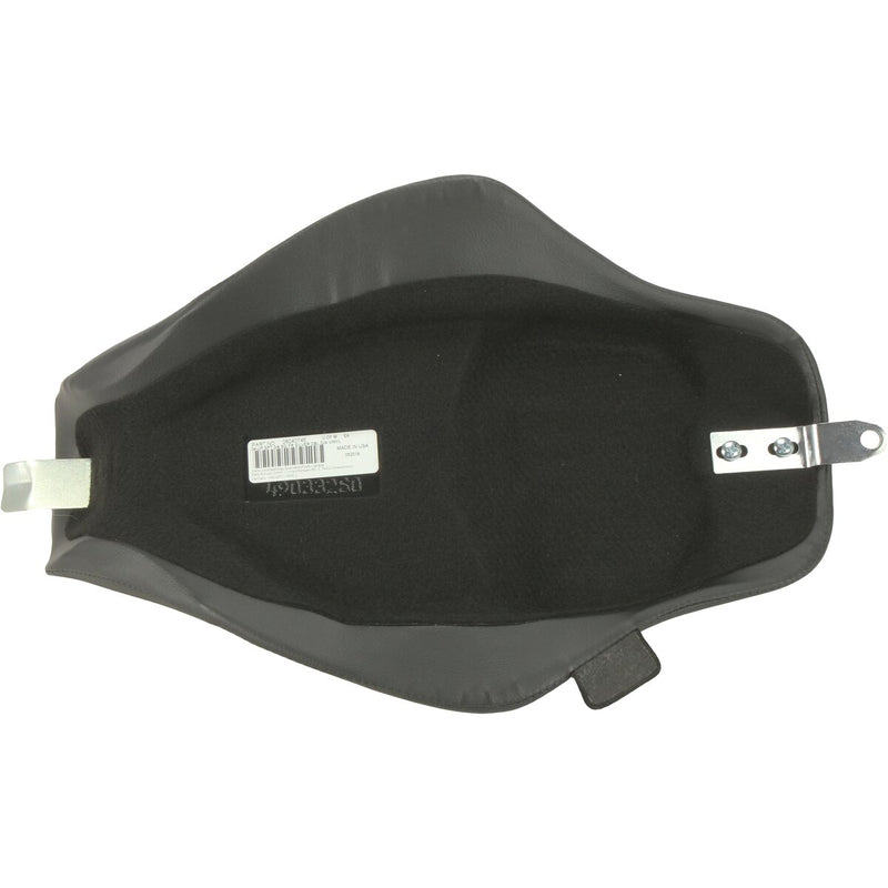 DRAG SPECIALTIES 3/4 Double Diamond Silver Stitch Solo Vinyl Seat - Black - Sportster '04-'22