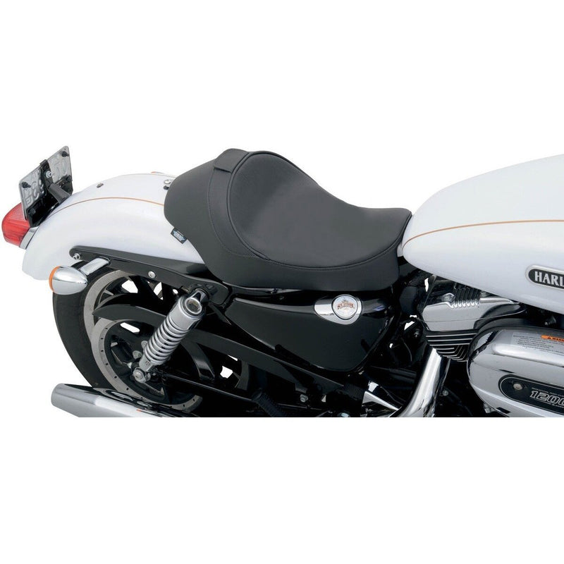 DRAG SPECIALTIES Solo Seat - Smooth - Driver Backrest - Black - Sportster '04-'22