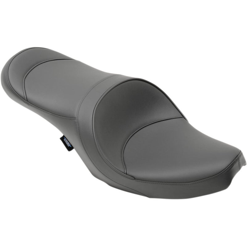 DRAG SPECIALTIES Low Profile Double Bucket Smooth Vinyl Seat - Black - FL / FX '58-'84