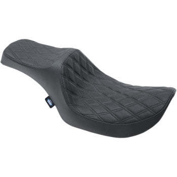 DRAG SPECIALTIES Predator III Seat - Double Diamond - Black Stitching - FXR '82-'00