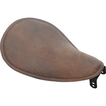 DRAG SPECIALTIES Seat - Spring Solo - Low-Profile - Small - Distressed Brown Leather