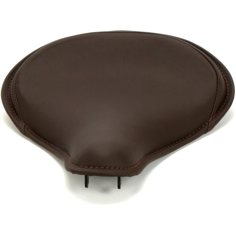 DRAG SPECIALTIES Seat - Spring Solo - Large - Brown Leather/Perimeter Stitch