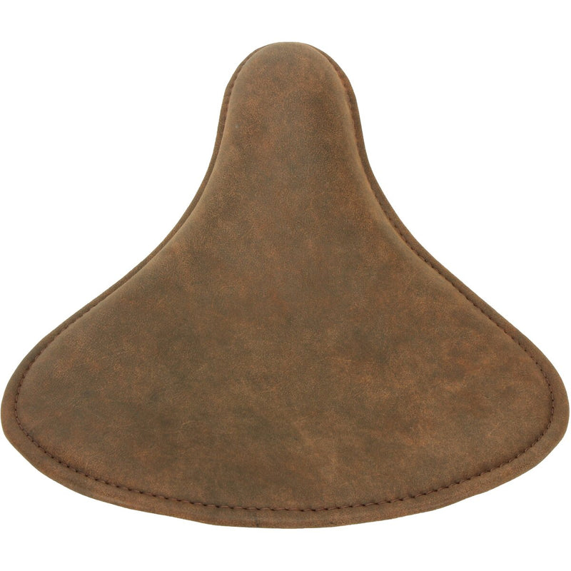DRAG SPECIALTIES Spring Solo Seat - Large - Low-Profile - Brown w/ Perimeter Stitch