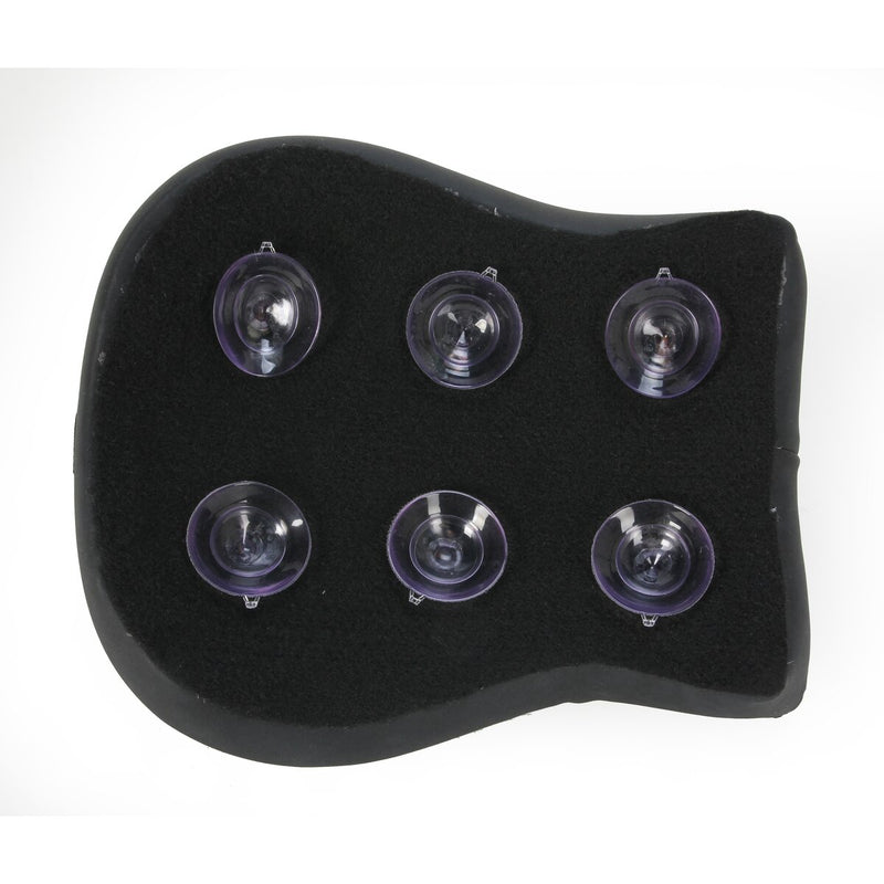 SADDLEMEN Detachable Contoured Dominator Pad - 9" Black Carbon Fiber w/ Gray Stitching - Universal