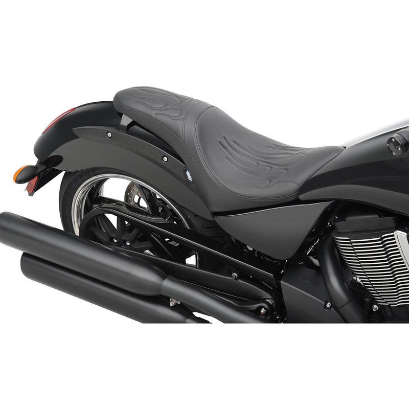 DRAG SPECIALTIES Predator Seat - Flame Stitched - Vegas '03-'17