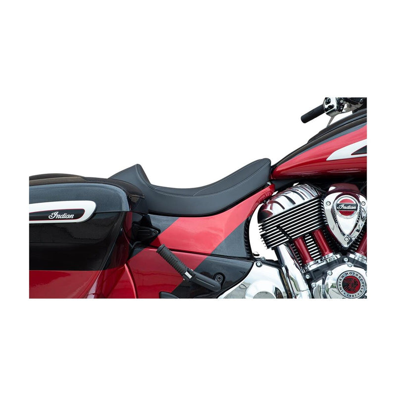 DRAG SPECIALTIES Extended Reach Solo Smooth Vinyl Seat - Black - Indian '14-22