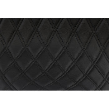 DRAG SPECIALTIES Forward Positioned Low Profile Double Diamond Black Stitch Solar Vinyl Seat - Black - Indian '14-'22
