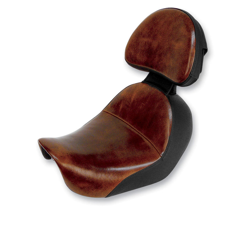 SADDLEMEN Lariat Backrest - Distressed Brown - Sportster '04-'20