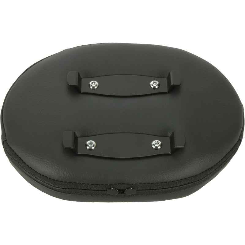 DRAG SPECIALTIES Oval Double Diamond Red Stitch Sissy Bar Pad - Black