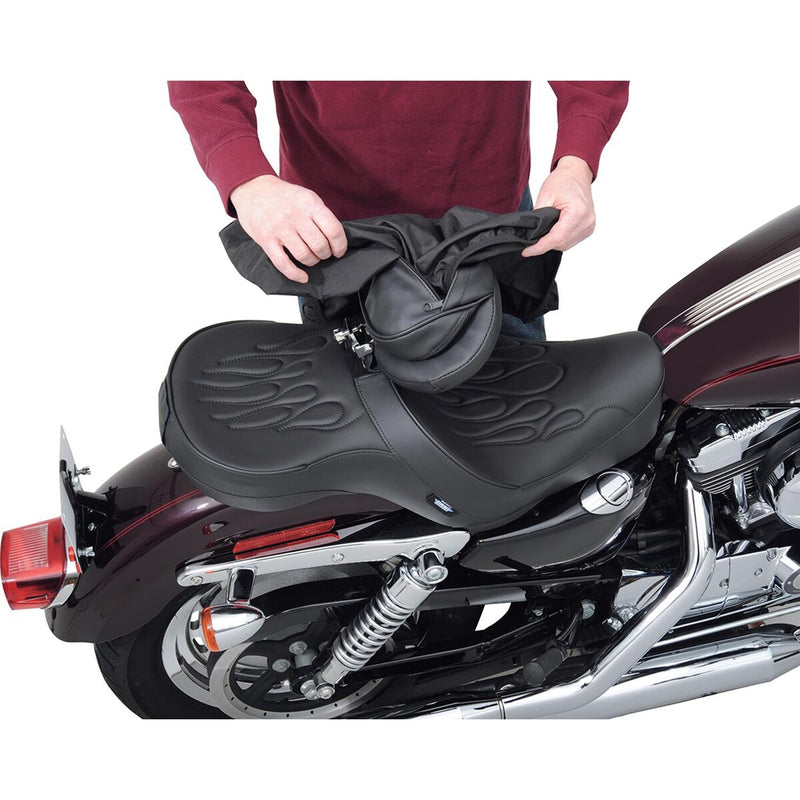 DRAG SPECIALTIES Convertible EZ Glide II Backrest w/Rain Cover - Black