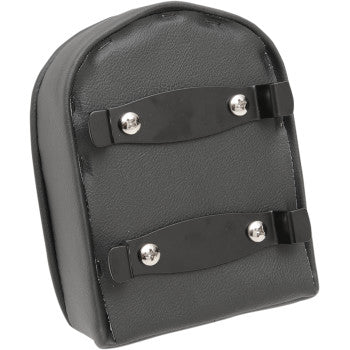 DRAG SPECIALTIES Short Pillow with Piping Sissy Bar Vinyl Pad - Black