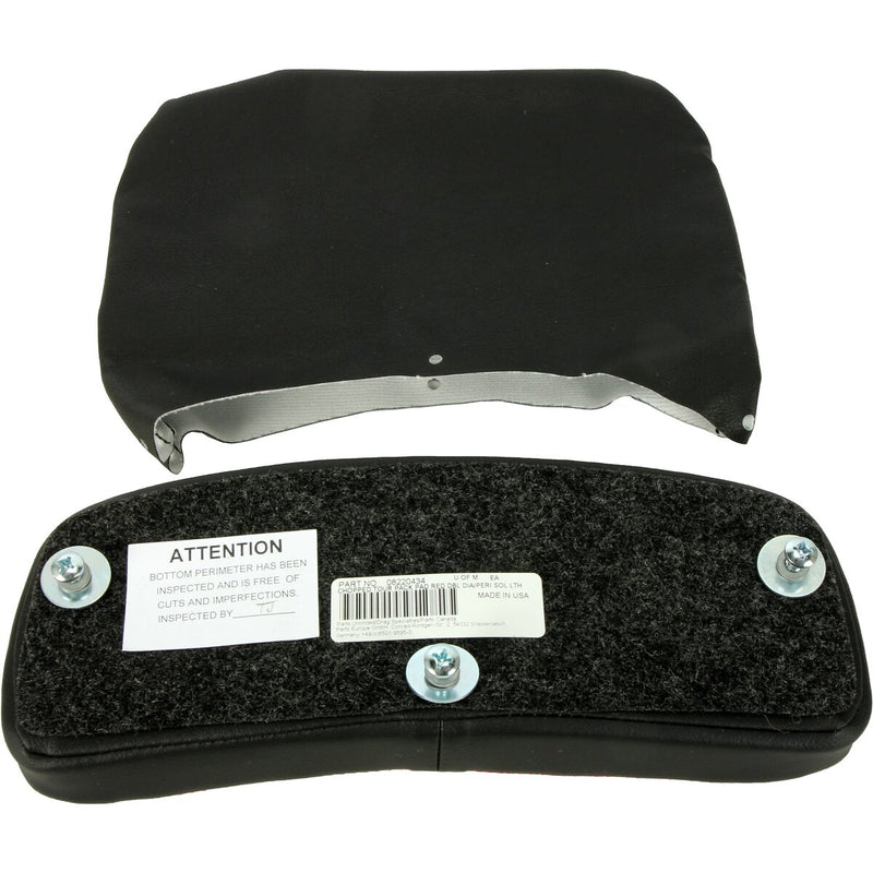 DRAG SPECIALTIES Chopped Tour-Pak Double Diamond Red Stitch Pad - Black