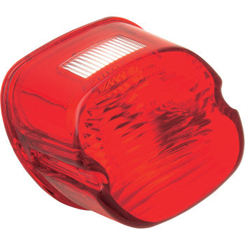 DRAG SPECIALTIES Laydown Style Taillight Lens with Top Tag Window - Red