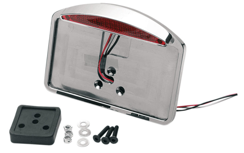 DRAG SPECIALTIES LED Half-Moon Taillight/License Plate Mount - Chrome