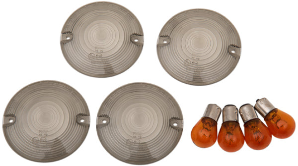 DRAG SPECIALTIES Replacement Flat Lens / Bulb Kit - Smoked