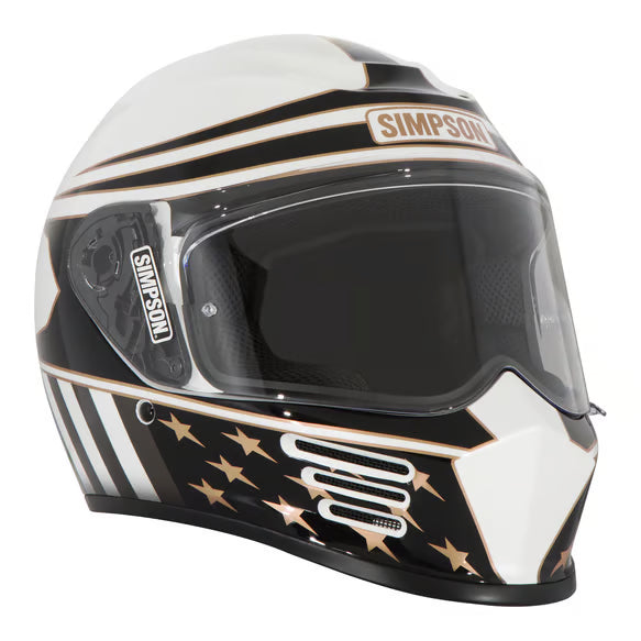 Simpson Speed Bandit helmet - Americana Gold side view