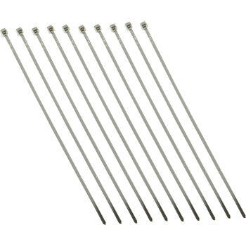 DRAG SPECIALTIES Cable Tie- 4" - Chrome - 10-Pack