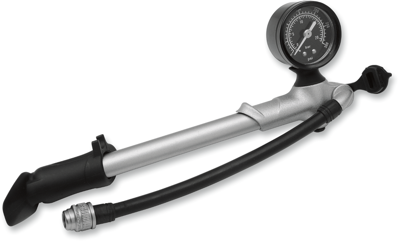 DRAG SPECIALTIES Hi-Pressure Air Shock Hand Pump with Gauge - 0-60 PSI