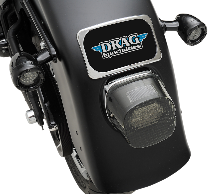 DRAG SPECIALTIES Small Radius Three-Bolt Style License Plate Mount Assembly - Chrome